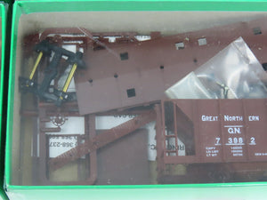 LOT of 4 HO Scale Bowser 55681 GN Great Northern 2-Bay Covered Hopper Car Kits