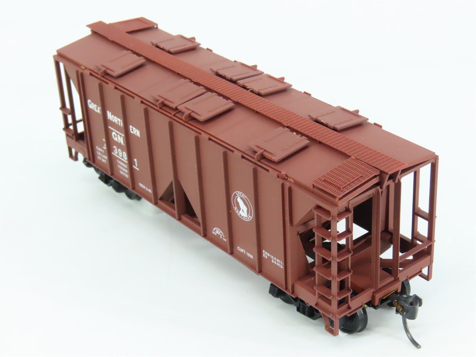 LOT of 4 HO Scale Bowser 55681 GN Great Northern 2-Bay Covered Hopper Car Kits