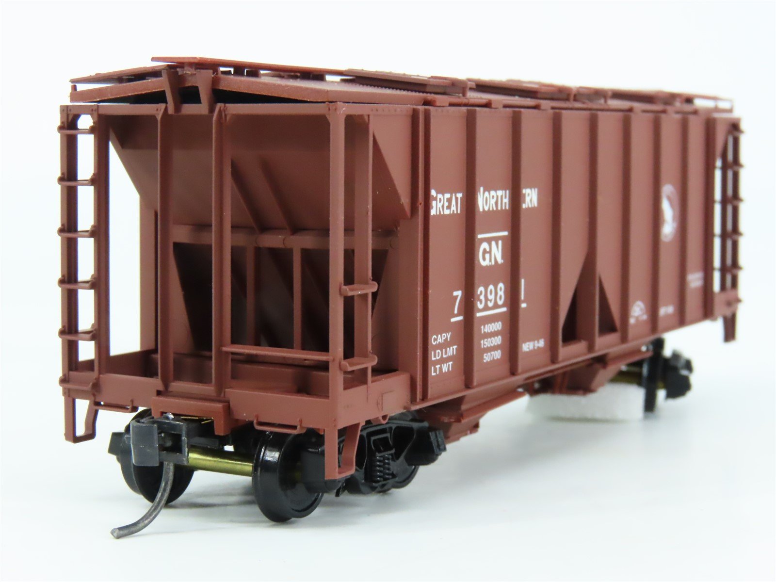 LOT of 4 HO Scale Bowser 55681 GN Great Northern 2-Bay Covered Hopper Car Kits