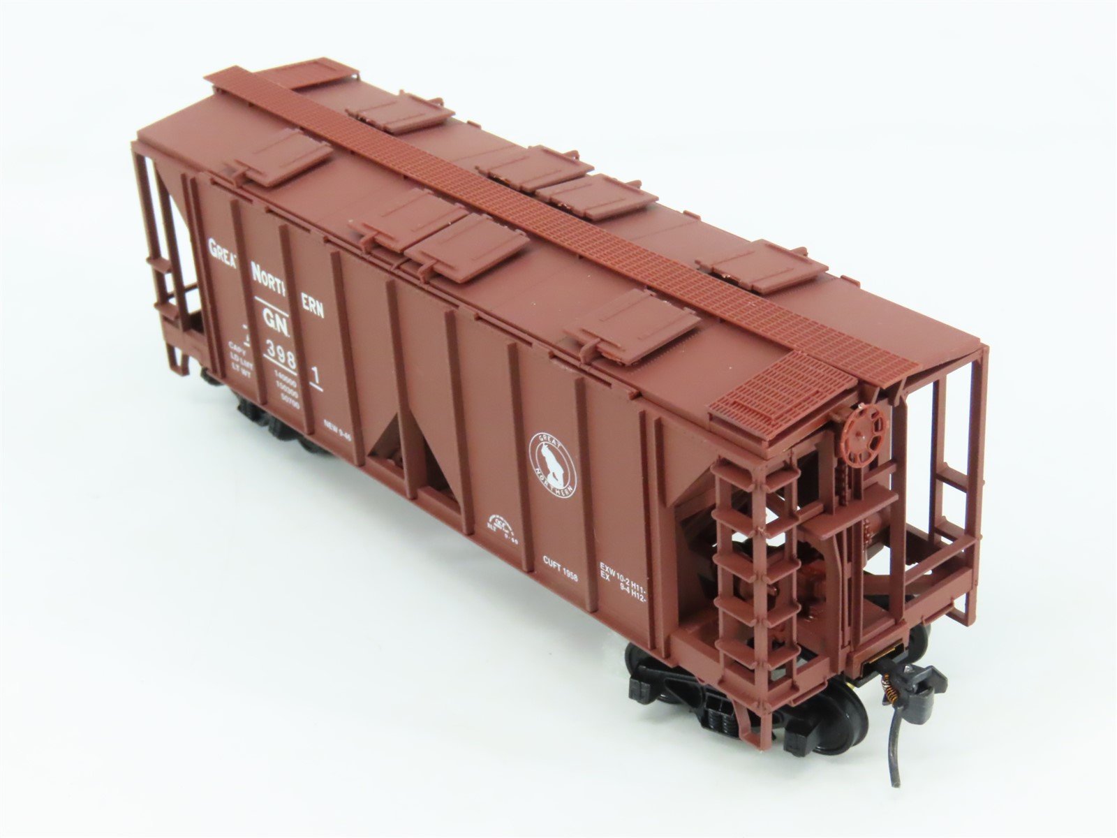 LOT of 4 HO Scale Bowser 55681 GN Great Northern 2-Bay Covered Hopper Car Kits