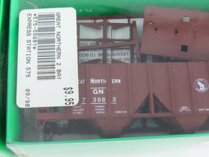 LOT of 4 HO Scale Bowser 55681 GN Great Northern 2-Bay Covered Hopper Car Kits