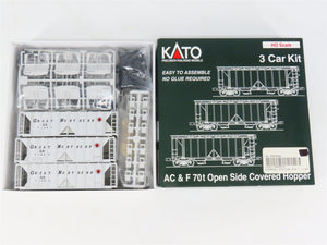 HO Scale Kato 38-0203 GN Great Northern AC&F 70t Covered Hopper 3-Car Kit