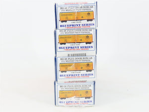 HO Scale Branchline RBWX Western Fruit Express 50' Plug Door Boxcar Kit 4-Pack