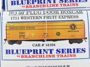 HO Scale Branchline RBWX Western Fruit Express 50' Plug Door Boxcar Kit 4-Pack