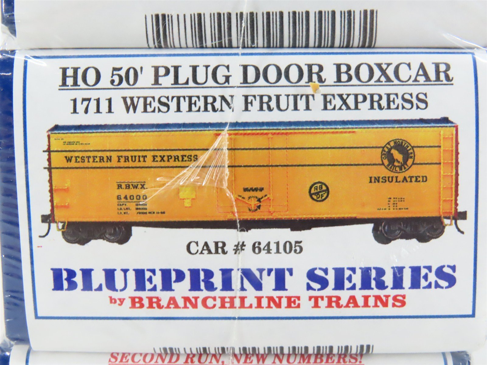 HO Scale Branchline RBWX Western Fruit Express 50' Plug Door Boxcar Kit 4-Pack