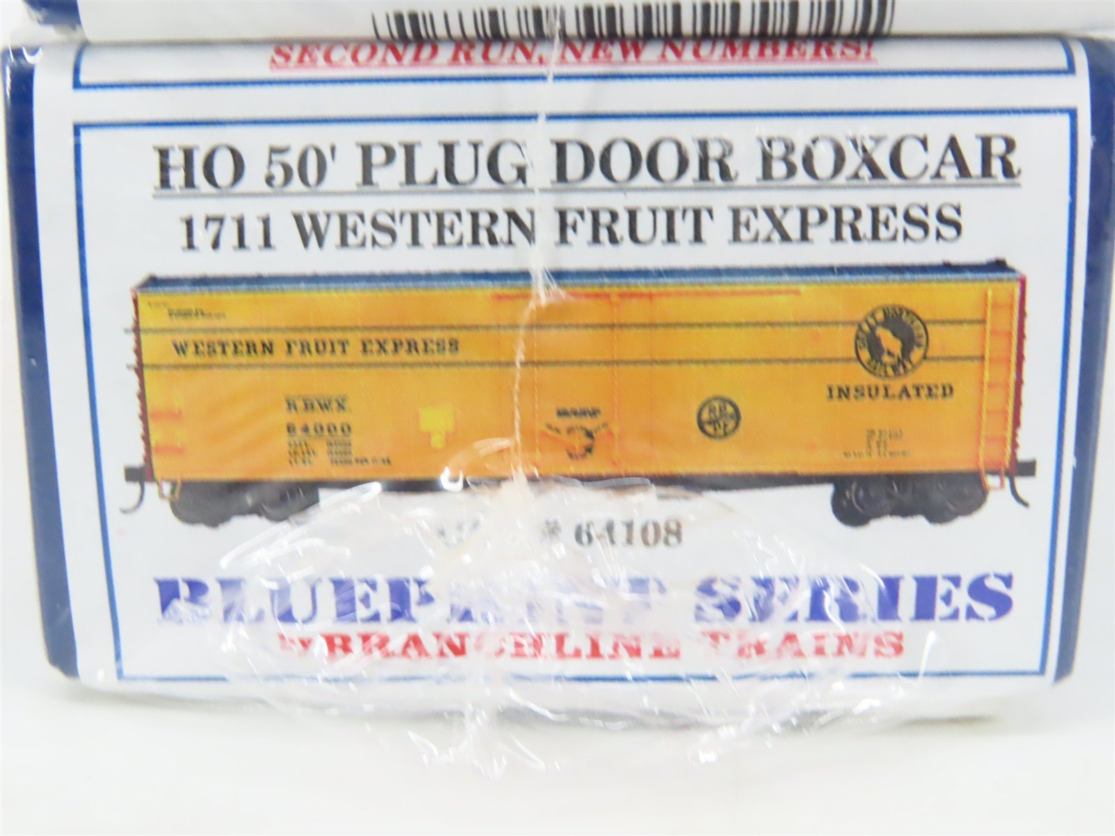 HO Scale Branchline RBWX Western Fruit Express 50' Plug Door Boxcar Kit 4-Pack