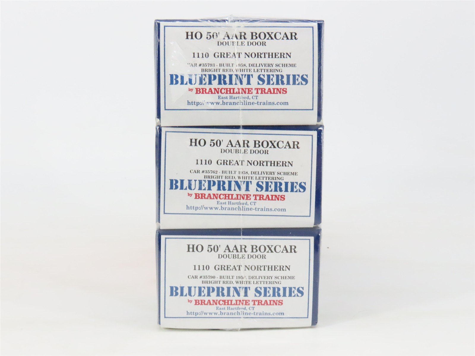 HO Scale Branchline 1110 GN Great Northern 50' AAR Boxcar Kit 3-Pack