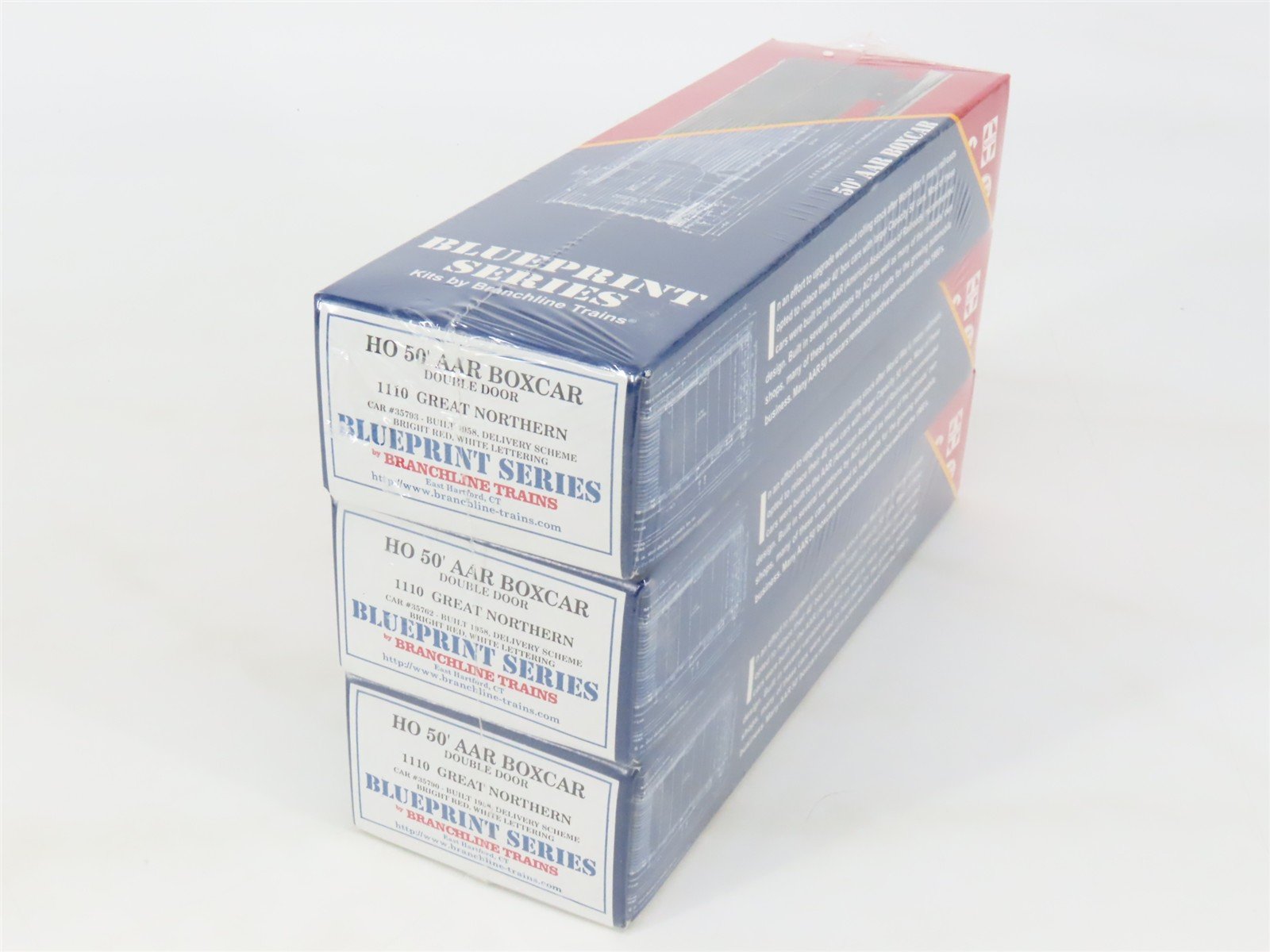 HO Scale Branchline 1110 GN Great Northern 50' AAR Boxcar Kit 3-Pack