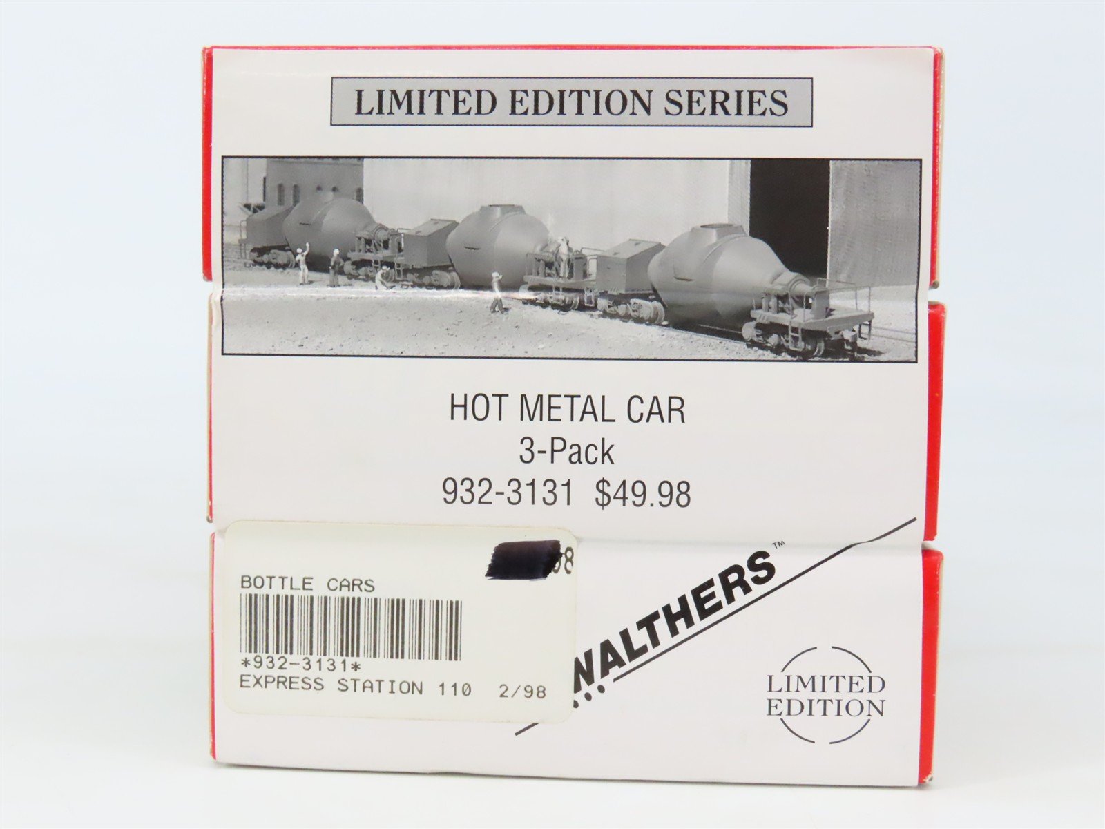 HO Scale Walthers 932-3131 Hot Metal Bottle 3-Car Kit