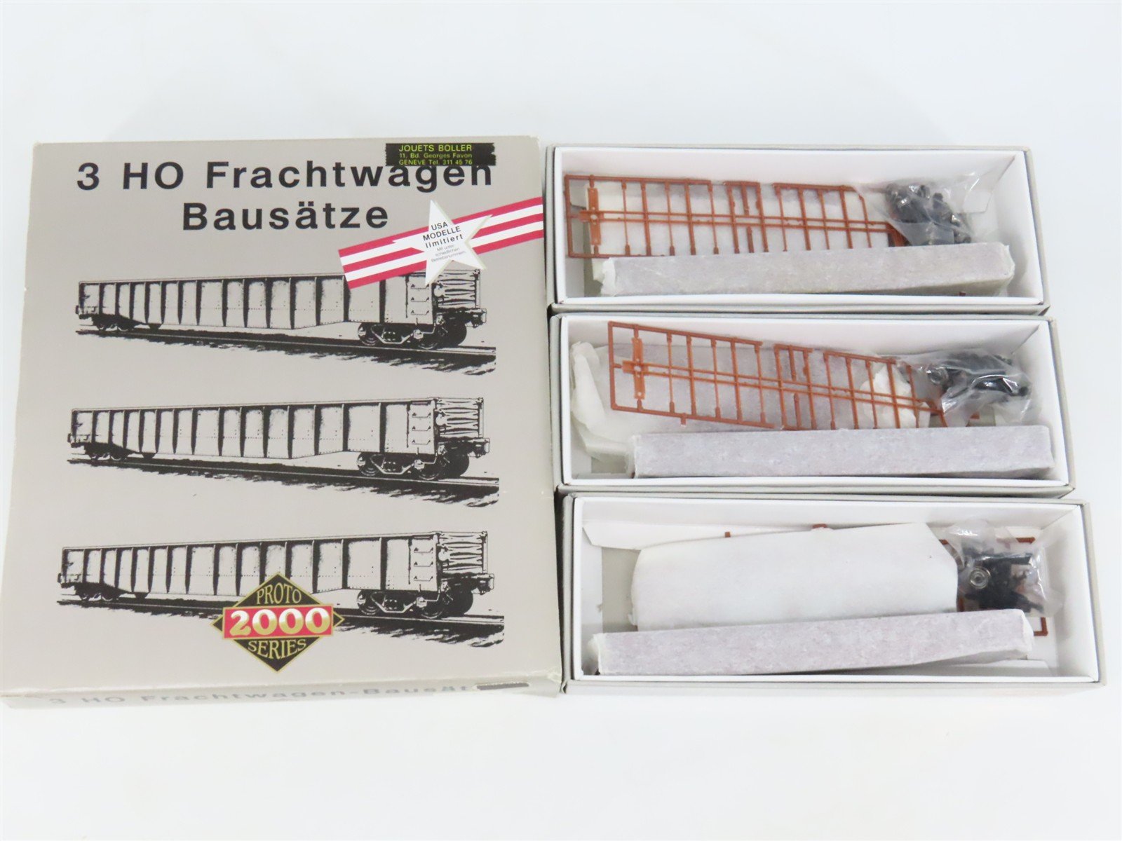 HO Scale Proto 2000/Brawa 0978.5 RI Rock Island 52' Drop End Gondola 3-Car Kit