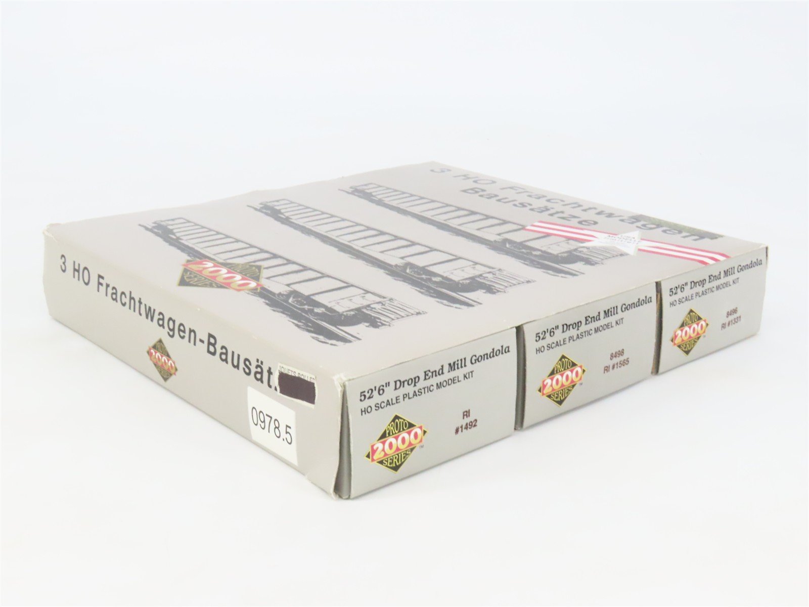 HO Scale Proto 2000/Brawa 0978.5 RI Rock Island 52' Drop End Gondola 3-Car Kit