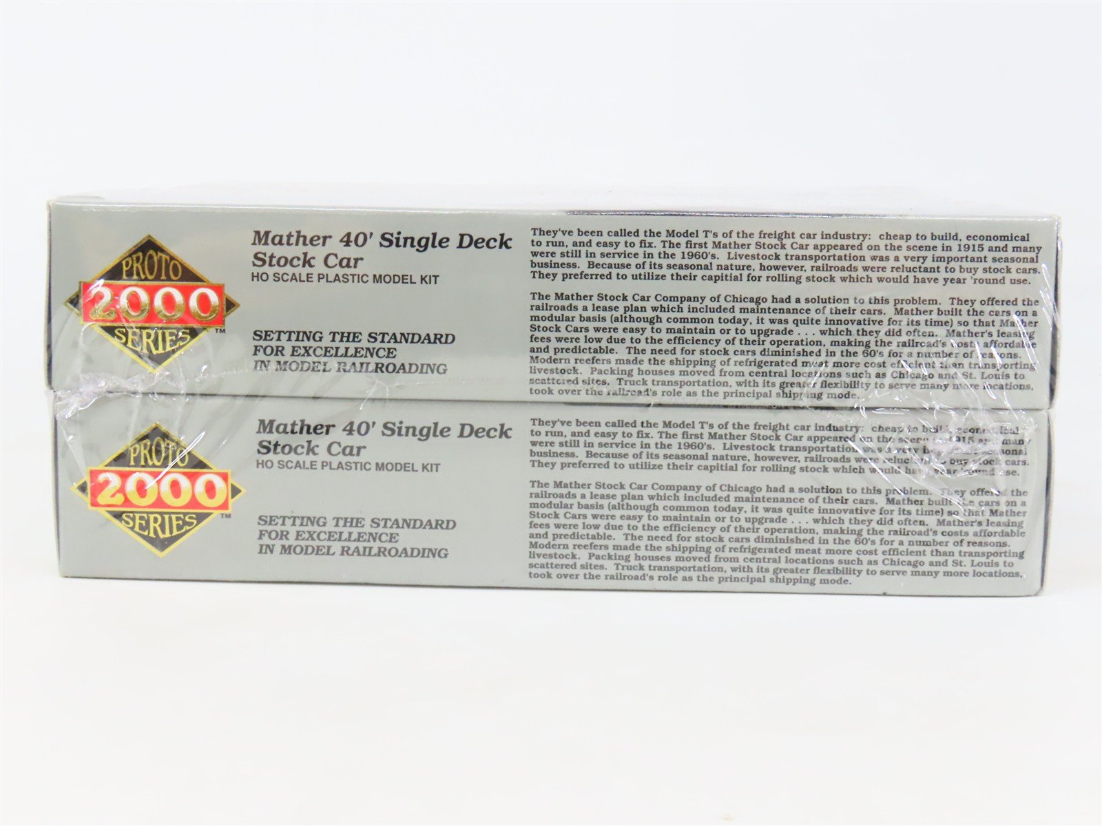 HO Scale Proto 2000 21208 GN Great Northern 40' Stock/Cattle 4-Car Kit