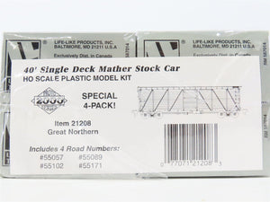 HO Scale Proto 2000 21208 GN Great Northern 40' Stock/Cattle 4-Car Kit