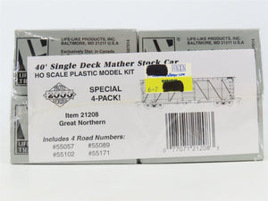 HO Scale Proto 2000 21208 GN Great Northern 40' Stock/Cattle 4-Car Kit