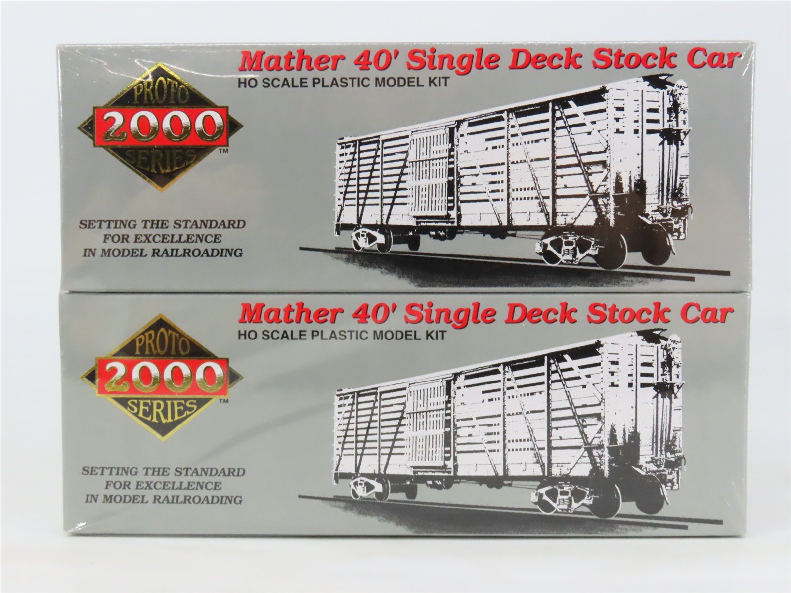 HO Scale Proto 2000 21208 GN Great Northern 40' Stock/Cattle 4-Car Kit