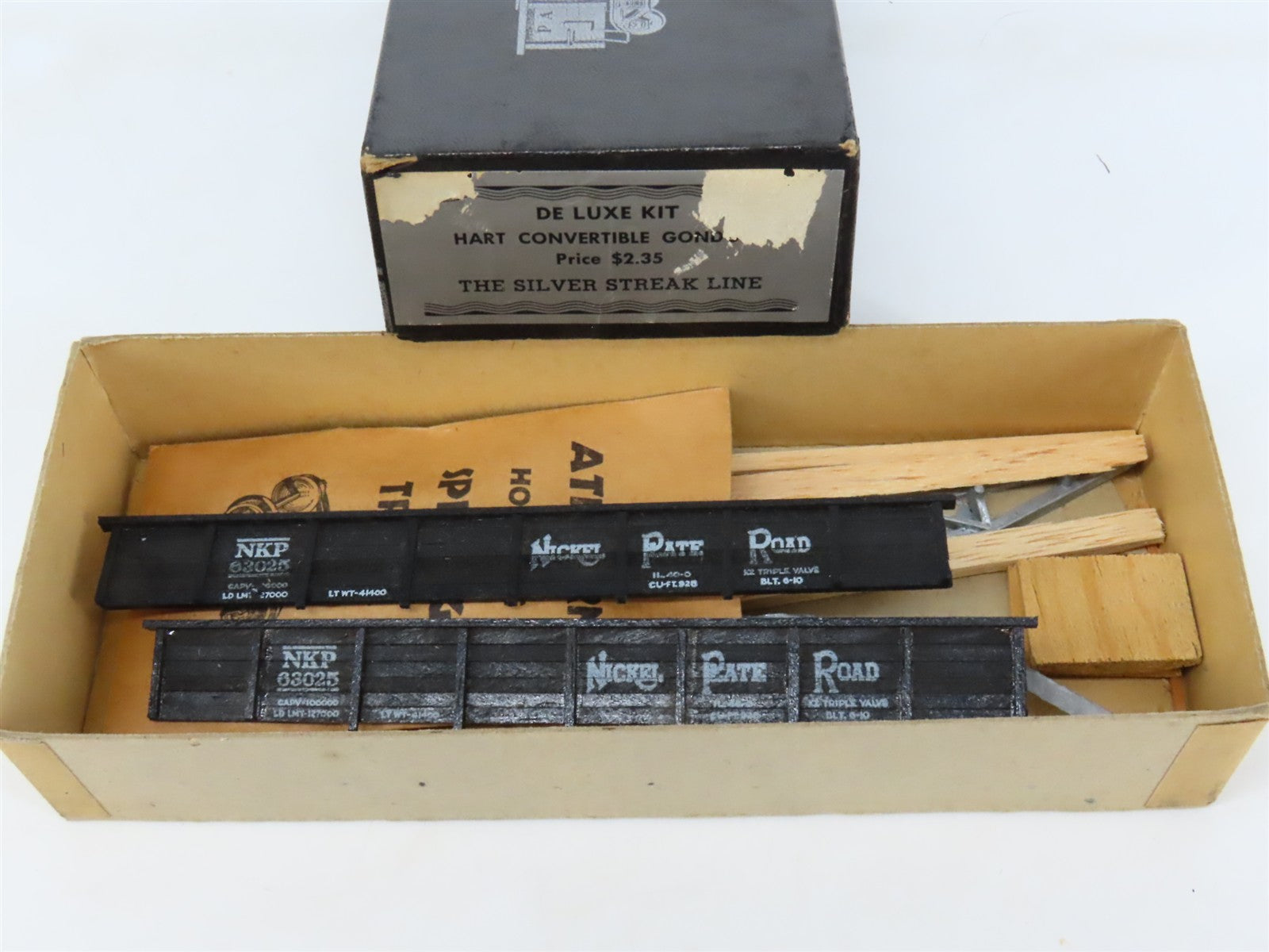 HO Scale Silver Streak NKP Nickel Plate Road Hart Gondola #63025 Kit