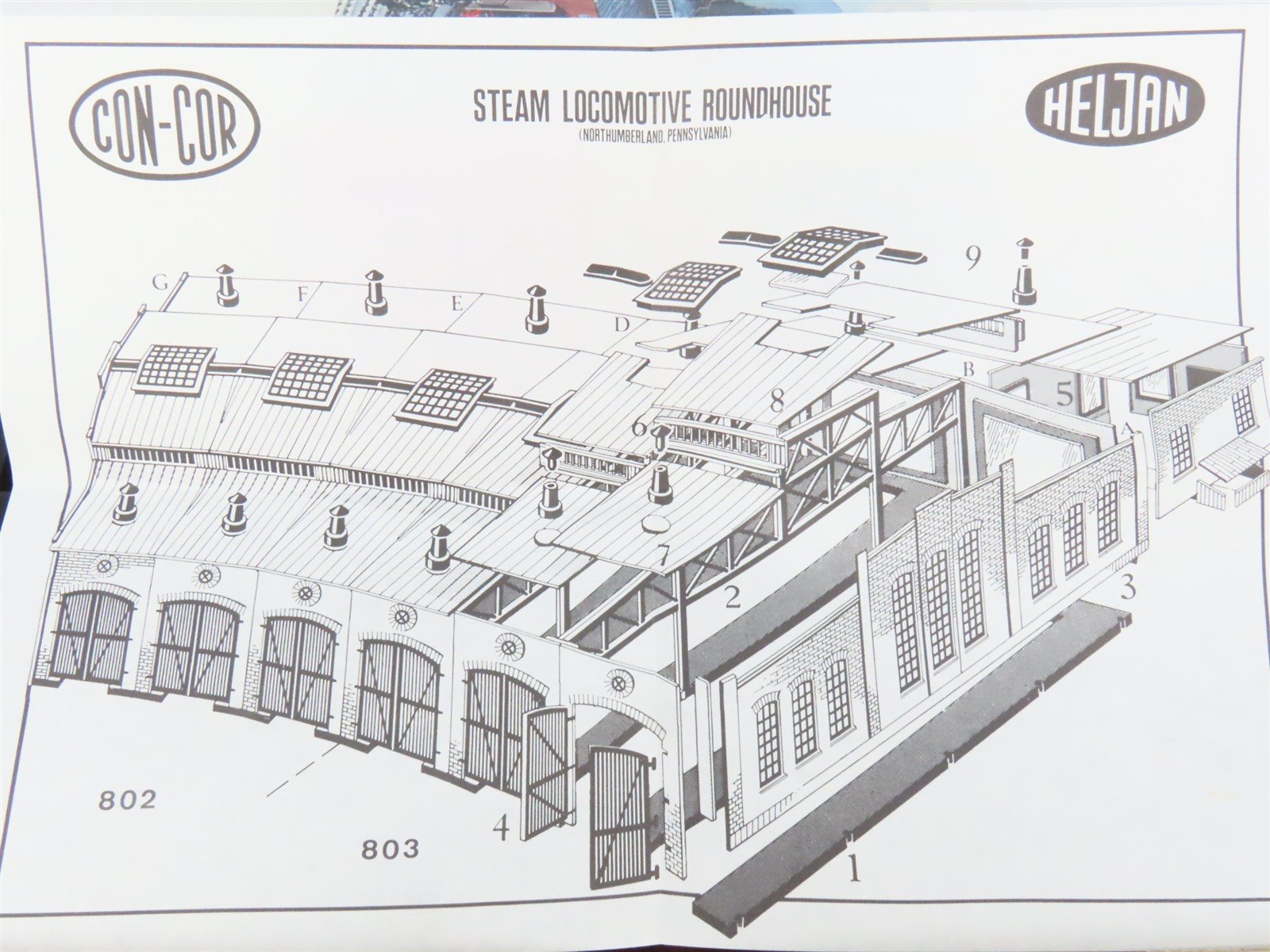 HO Heljan B803 Northumberland, PA Steam Roundhouse Add-On 3-Stall Building Kit