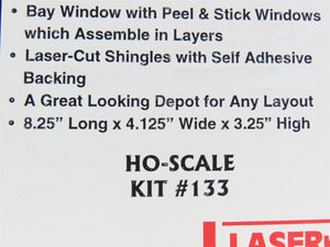 HO Scale LaserKit 133 Great Northern Combination Depot Building Kit