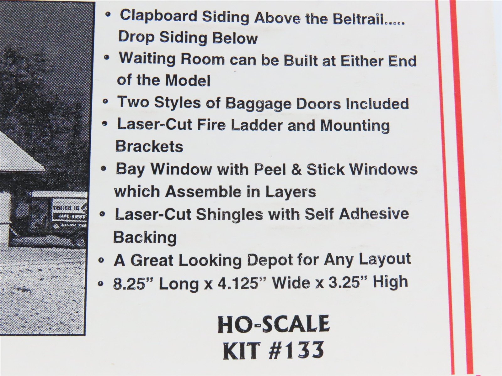 HO Scale LaserKit 133 Great Northern Combination Depot Building Kit