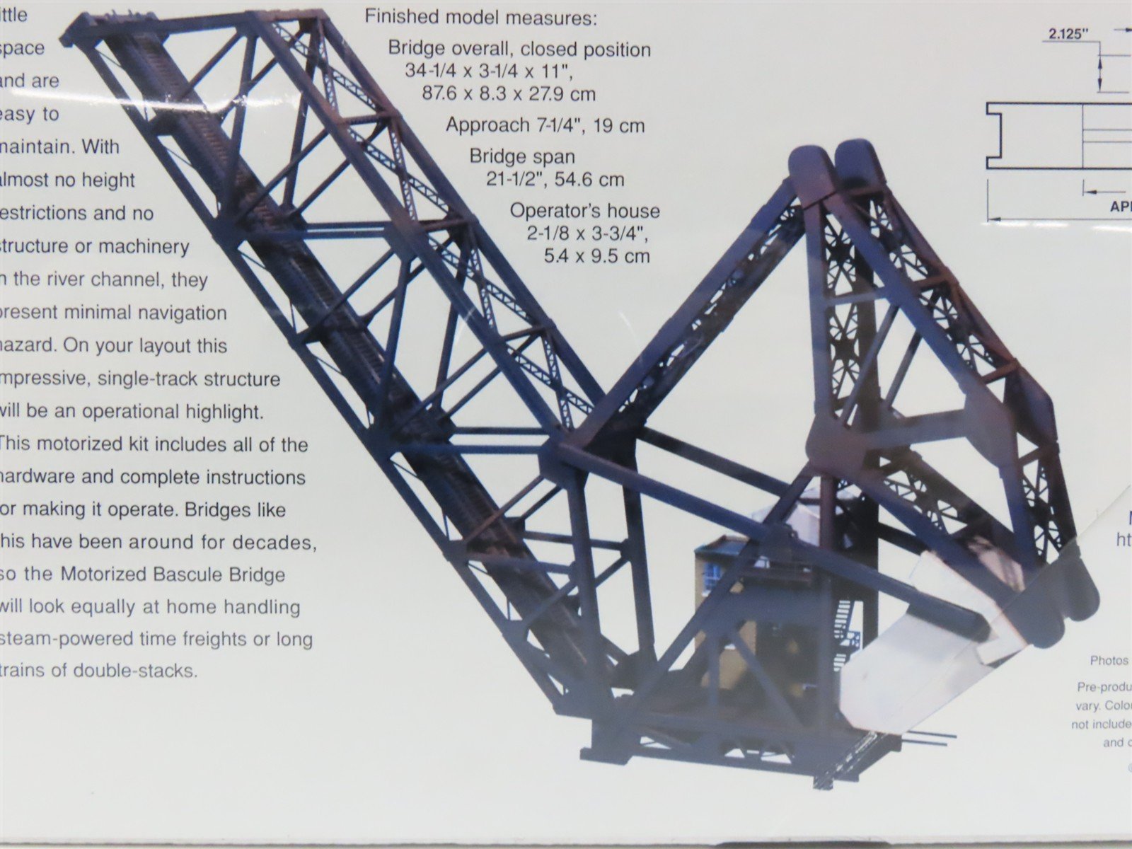 HO Scale Walthers 933-3070 Motorized Bascule Bridge Building Kit SEALED