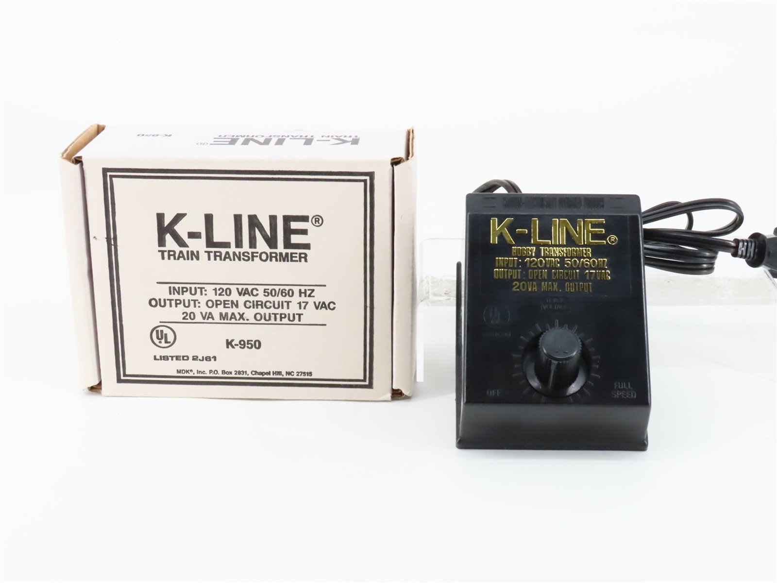 K-Line #K-950 AC Hobby Transformer - 17V, 20VA