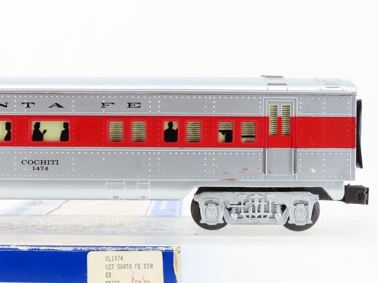 O Gauge 3-Rail K-Line K4530-1474 ATSF Santa Fe Diner Passenger #1474 