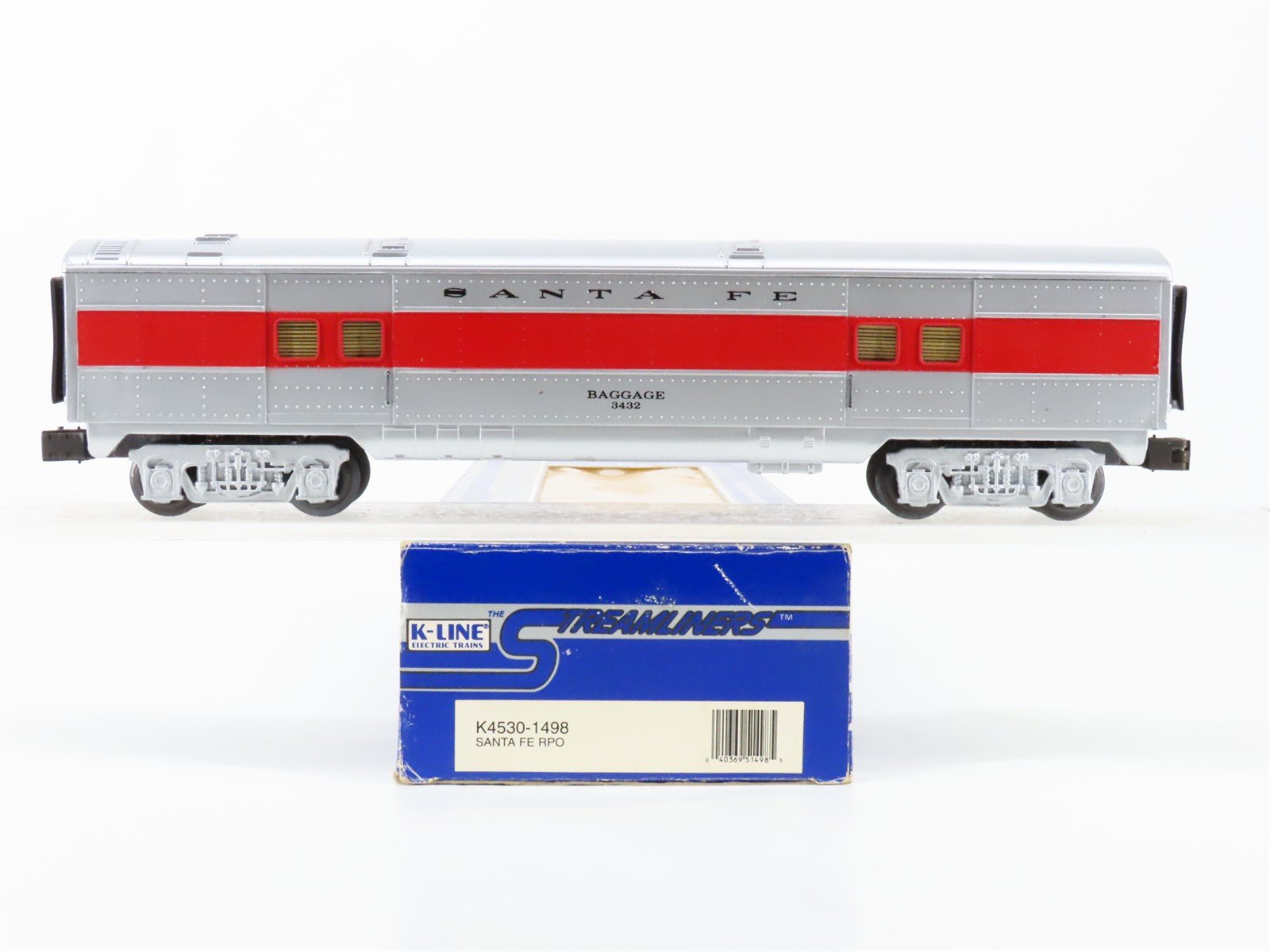 O Gauge 3-Rail K-Line K4530-1498 ATSF Santa Fe RPO Passenger Car #3432