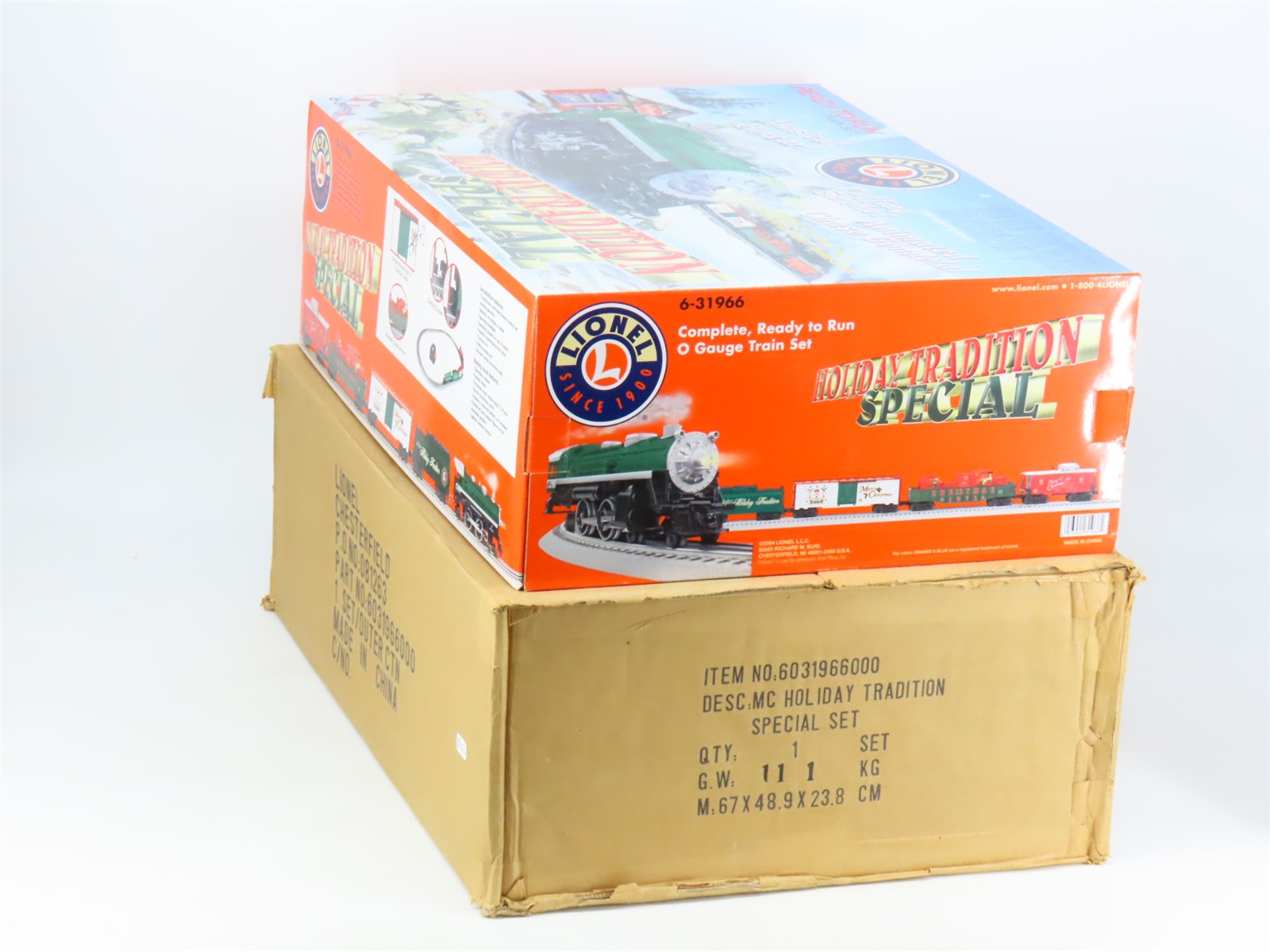 O Gauge 3-Rail Lionel 6-31966 Holiday Tradition Steam Freight Train Set