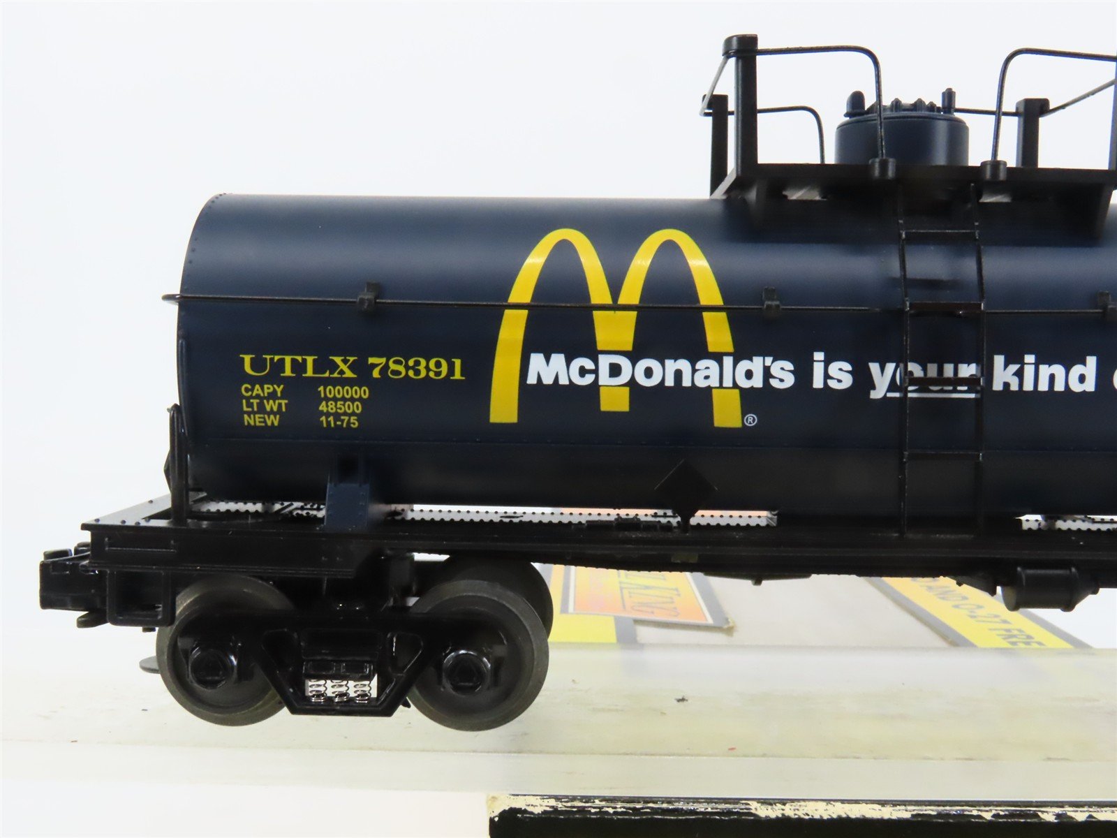 O Gauge 3-Rail MTH Rail King 30-7327 McDonald's Single Dome Tankcar #78391
