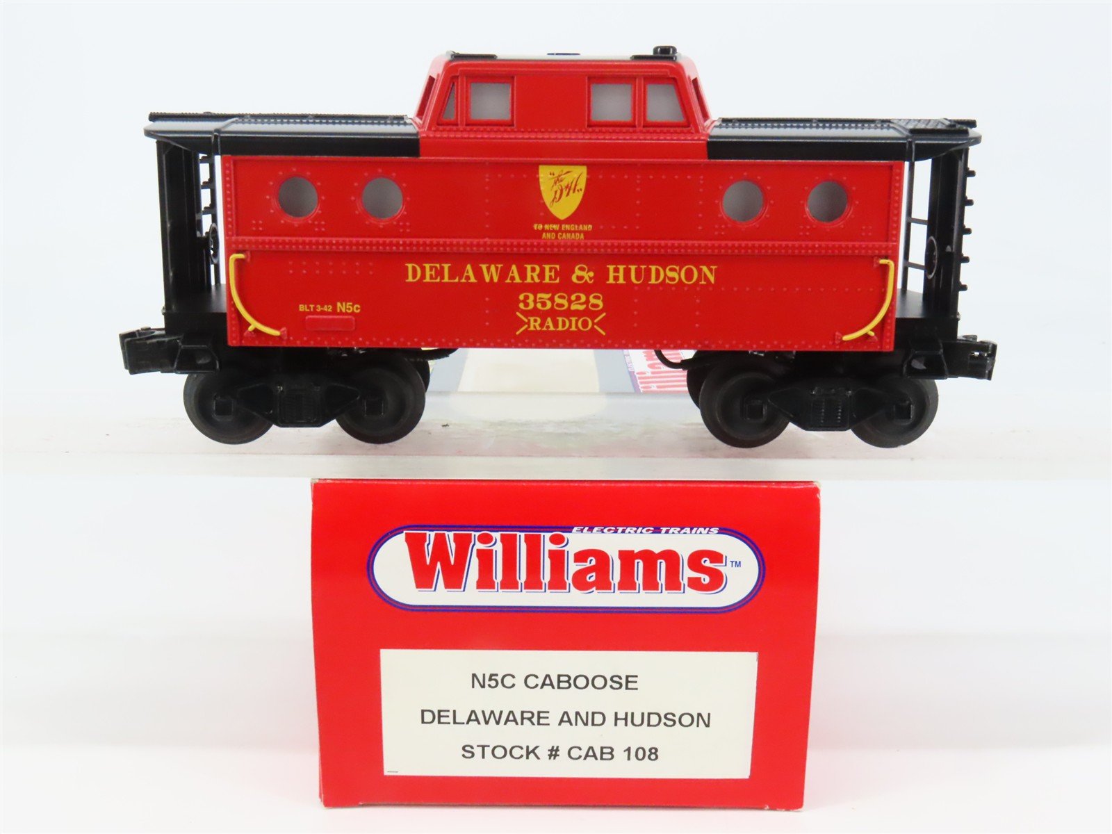 O Gauge 3-Rail Williams CAB 108 D&H Delaware & Hudson N5C Caboose #35828 wLight