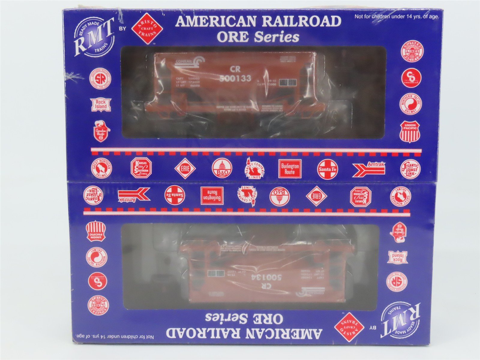 O Gauge 3-Rail Aristo-Craft RMT 96705 CR Conrail 70-Ton Ore 2-Car Pack SEALED