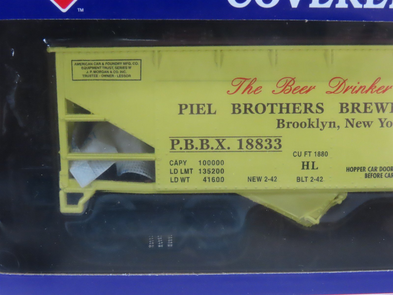 O 3-Rail Aristo-Craft RMT 96388 PBBX Piels Beer 2-Bay Hopper 2-Car Pack SEALED