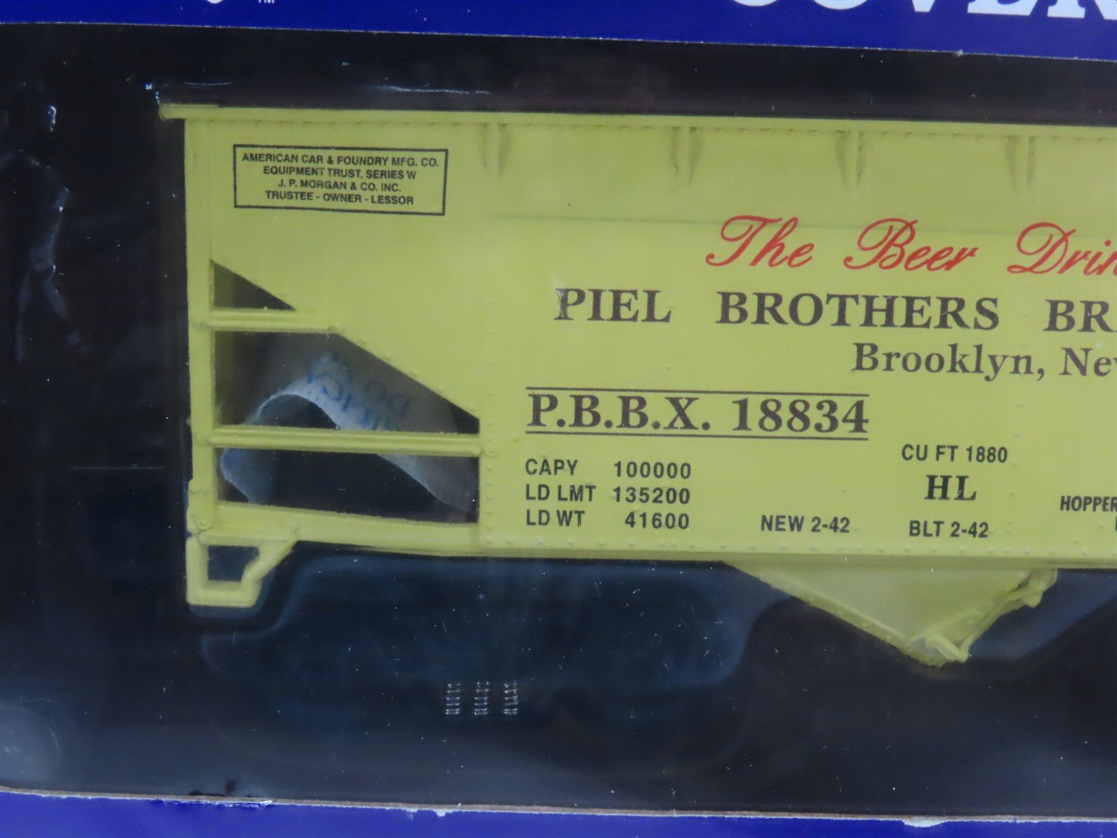 O 3-Rail Aristo-Craft RMT 96388 PBBX Piels Beer 2-Bay Hopper 2-Car Pack SEALED