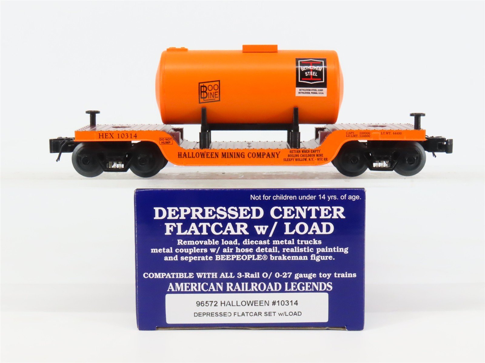 O Gauge 3-Rail Ariso-Craft 96572 RMT Halloween Depressed Flatcar #10314