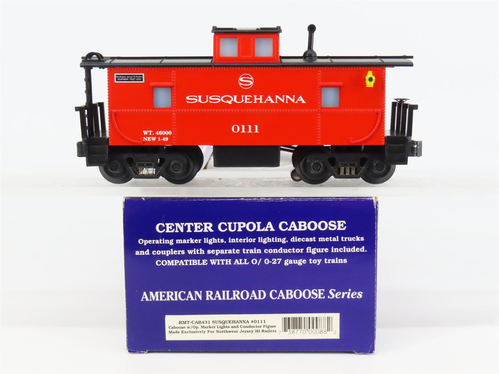 O Gauge 3-Rail Aristo-Craft RMT-CAB431 NYSW Susquehanna Caboose #0111 wLight