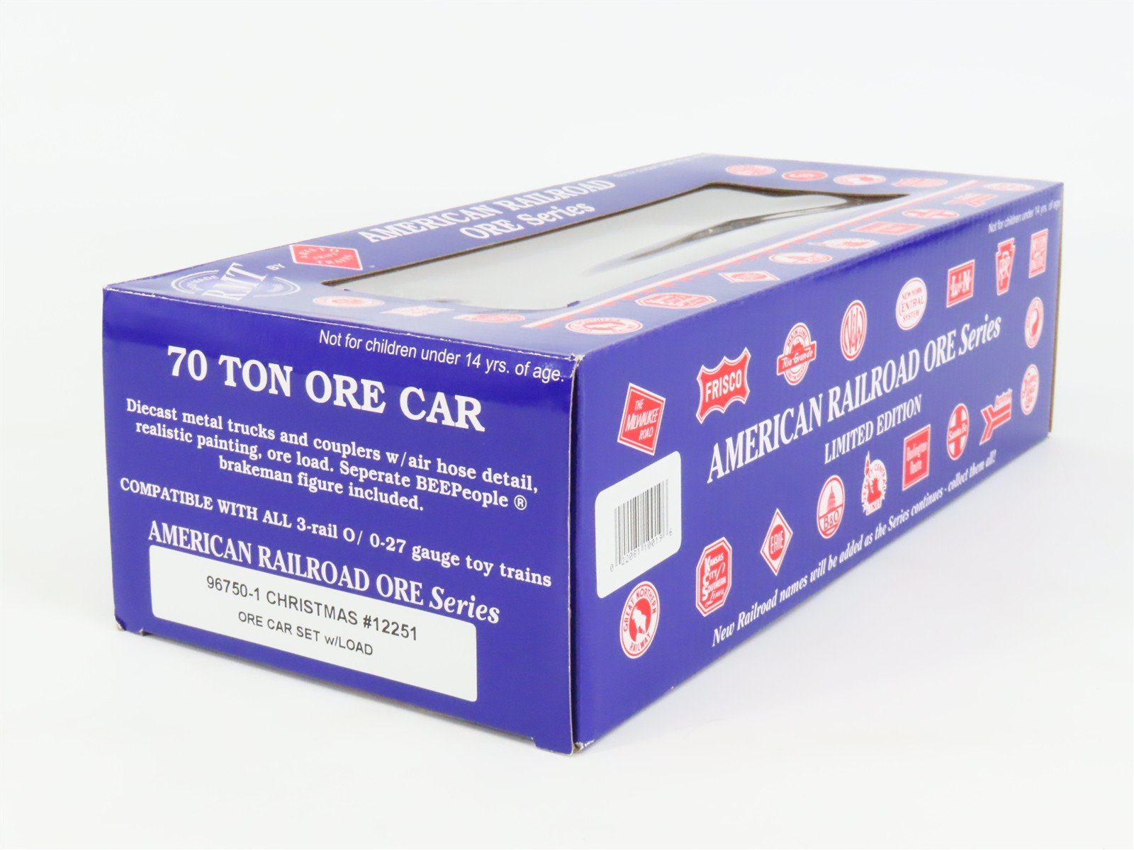 O Gauge 3-Rail Aristo-Craft 96750-1 NP&SF Christmas 70-Ton Ore Car #12251