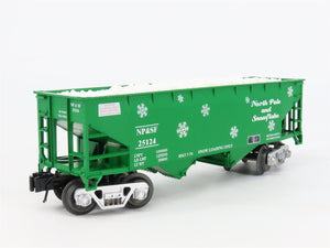 O Gauge 3-Rail Aristo-Craft 96250 NP&SF Christmas 2-Bay Hopper Car #23124 wLoad