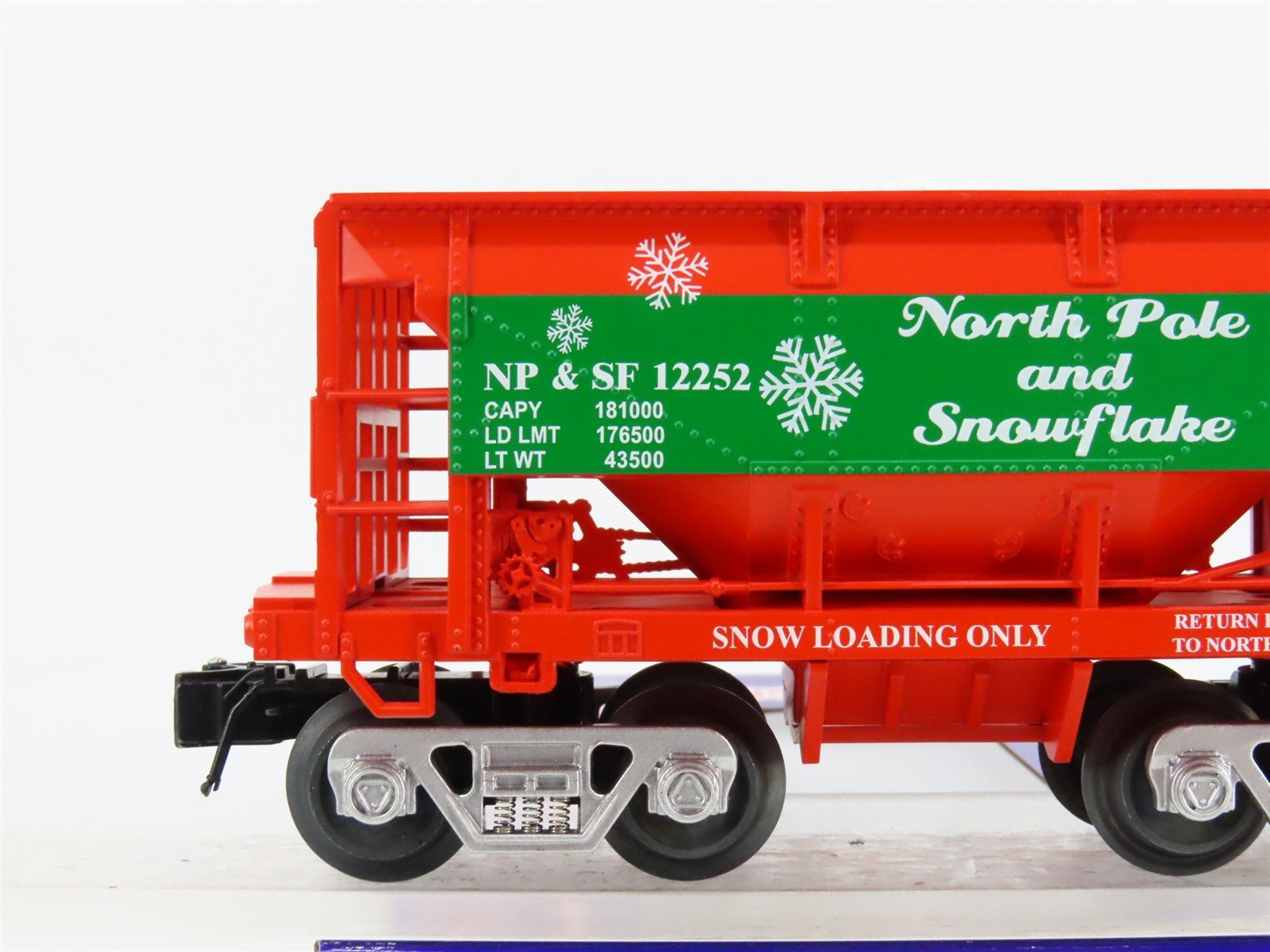 O Gauge 3-Rail Ariso-Craft 96750-2 NP&SF Christmas 70-Ton Ore Car #12252 wLoad