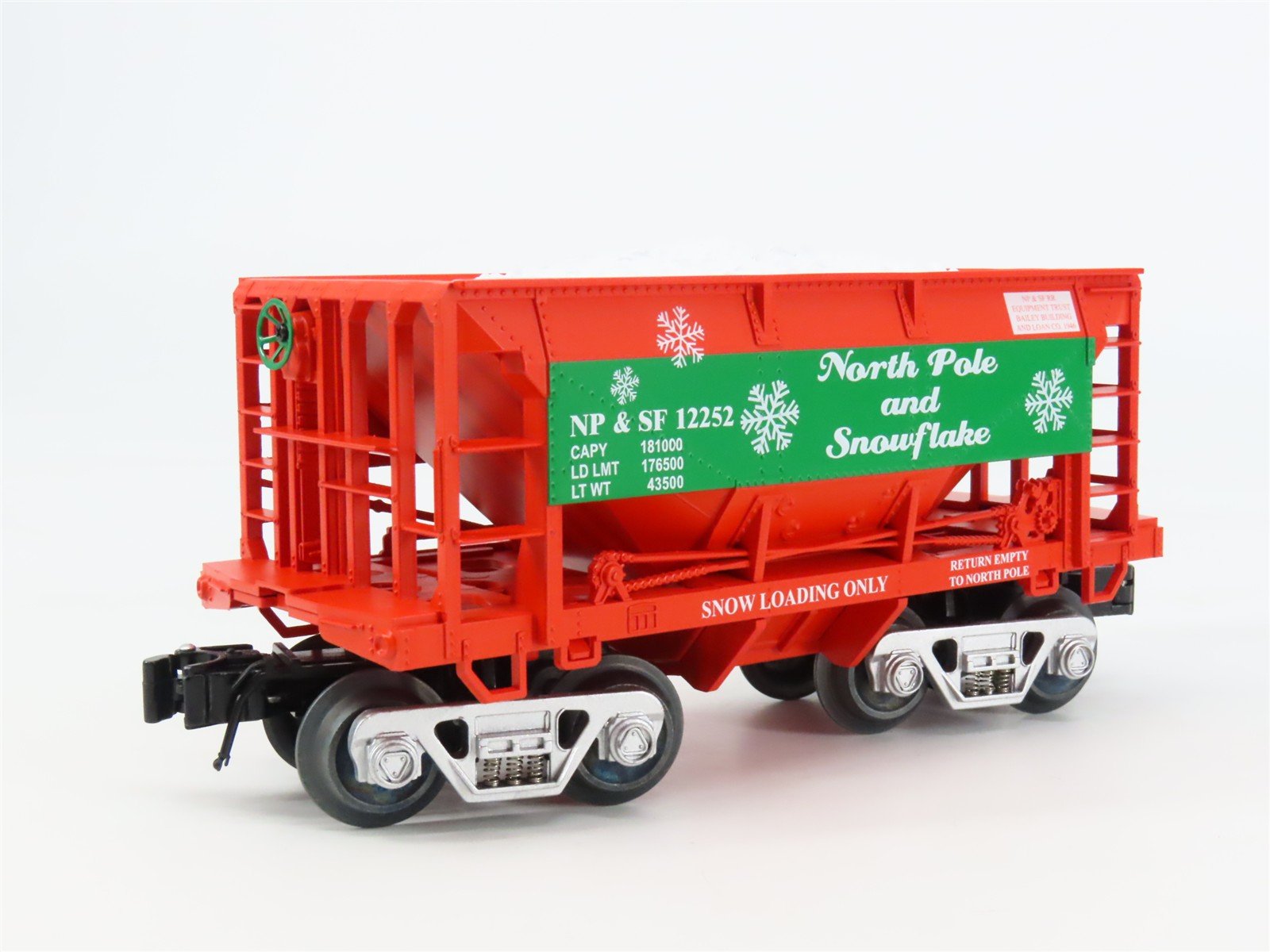 O Gauge 3-Rail Ariso-Craft 96750-2 NP&SF Christmas 70-Ton Ore Car #12252 wLoad