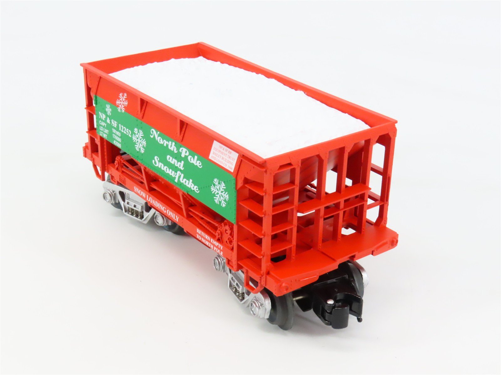 O Gauge 3-Rail Ariso-Craft 96750-2 NP&SF Christmas 70-Ton Ore Car #12252 wLoad