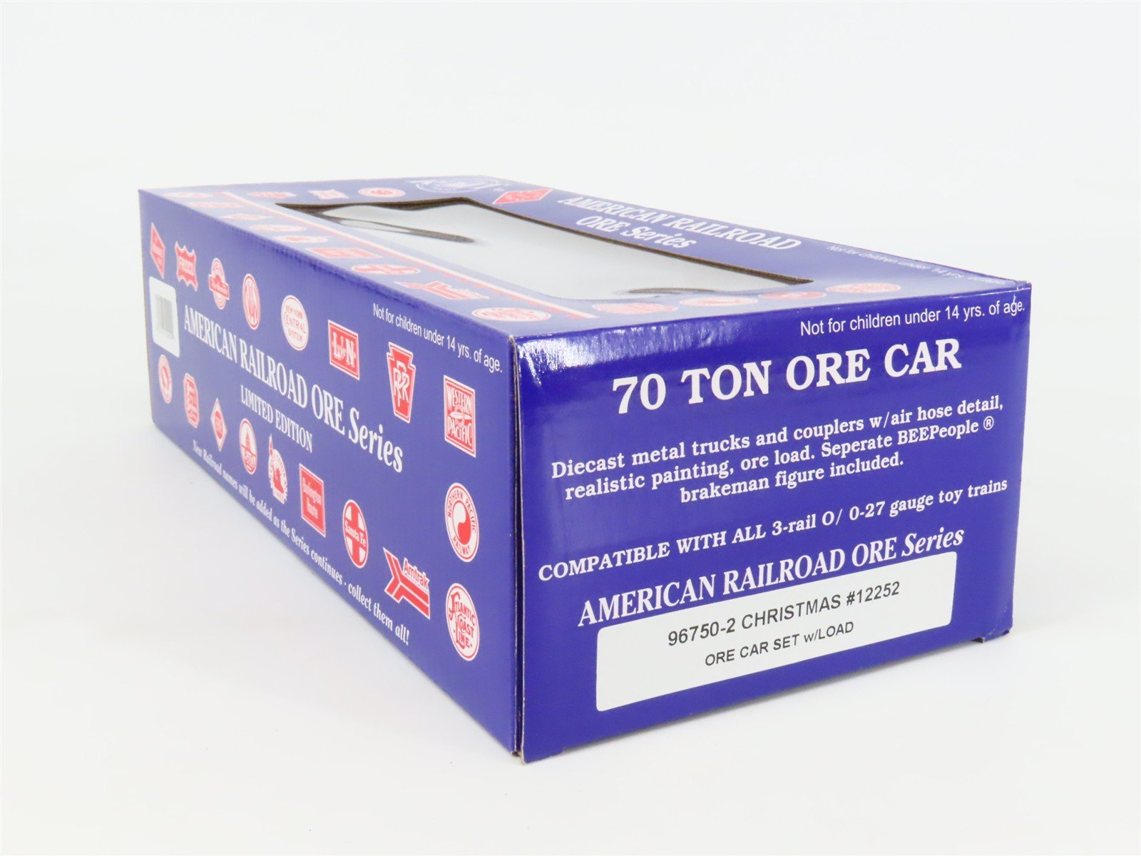O Gauge 3-Rail Ariso-Craft 96750-2 NP&SF Christmas 70-Ton Ore Car #12252 wLoad
