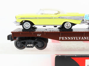 O 3-Rail K-Line K661-1894 PRR Pennsylvania Flatcar #6611894 w2 57' Chevy Cars