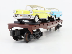 O 3-Rail K-Line K661-1894 PRR Pennsylvania Flatcar #6611894 w2 57' Chevy Cars