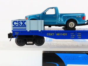 O 3-Rail K-Line K661-1431 CSXT Railway Flatcar #6611431 wTruck & Figures