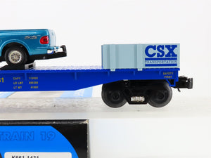 O 3-Rail K-Line K661-1431 CSXT Railway Flatcar #6611431 wTruck & Figures