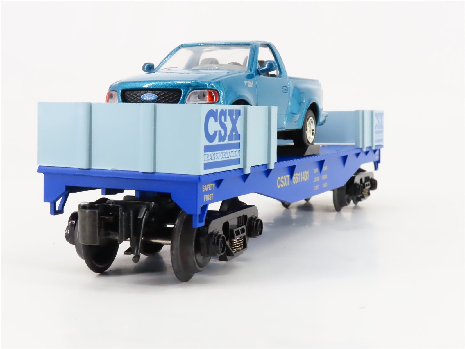 O 3-Rail K-Line K661-1431 CSXT Railway Flatcar #6611431 wTruck & Figures