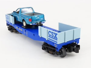 O 3-Rail K-Line K661-1431 CSXT Railway Flatcar #6611431 wTruck & Figures