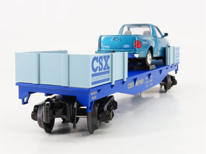 O 3-Rail K-Line K661-1431 CSXT Railway Flatcar #6611431 wTruck & Figures