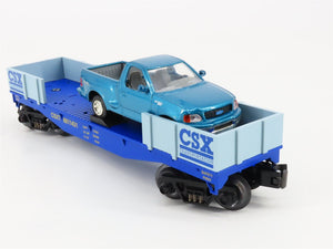 O 3-Rail K-Line K661-1431 CSXT Railway Flatcar #6611431 wTruck & Figures