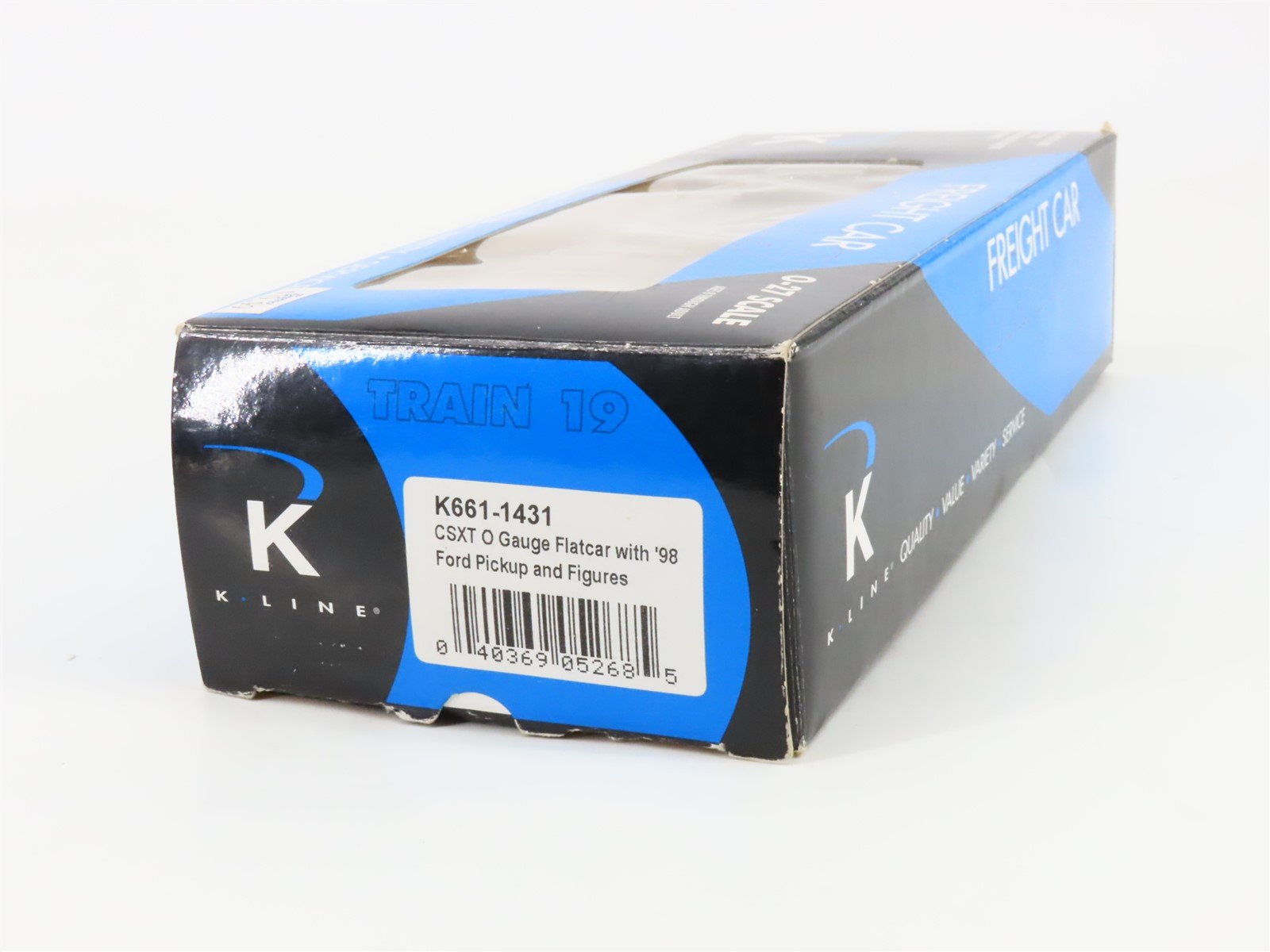 O 3-Rail K-Line K661-1431 CSXT Railway Flatcar #6611431 wTruck & Figures